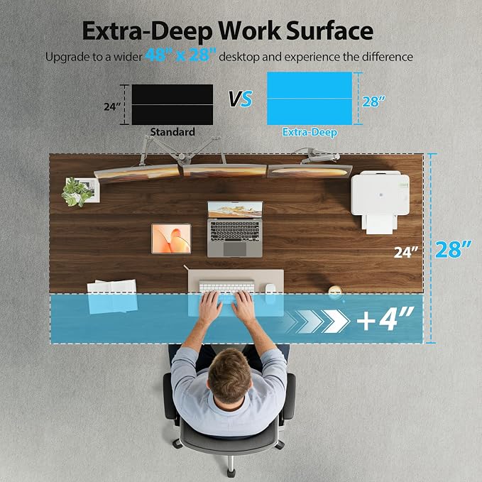 Agilestic Electric Standing Desk, 63 x 28 Inches Height Adjustable Desk - Image 3