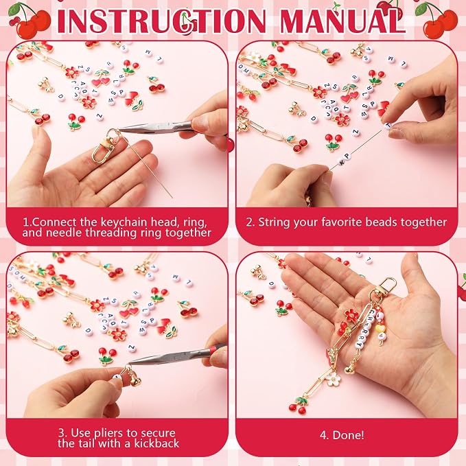 CraftyDream 558 Pcs Cherry Charms - Image 3
