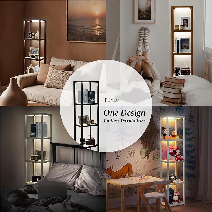 FENLO LED Display Shelf Unit – Dimmable Lighted Furniture - Image 7