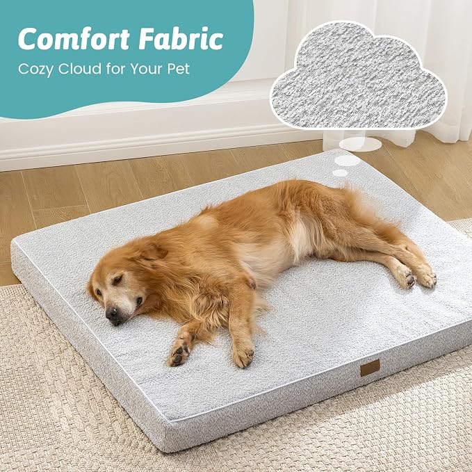 Dog Crate Bed for Large Size Dogs, Rectangular Orthopedic Dog Beds, Foam - Image 3