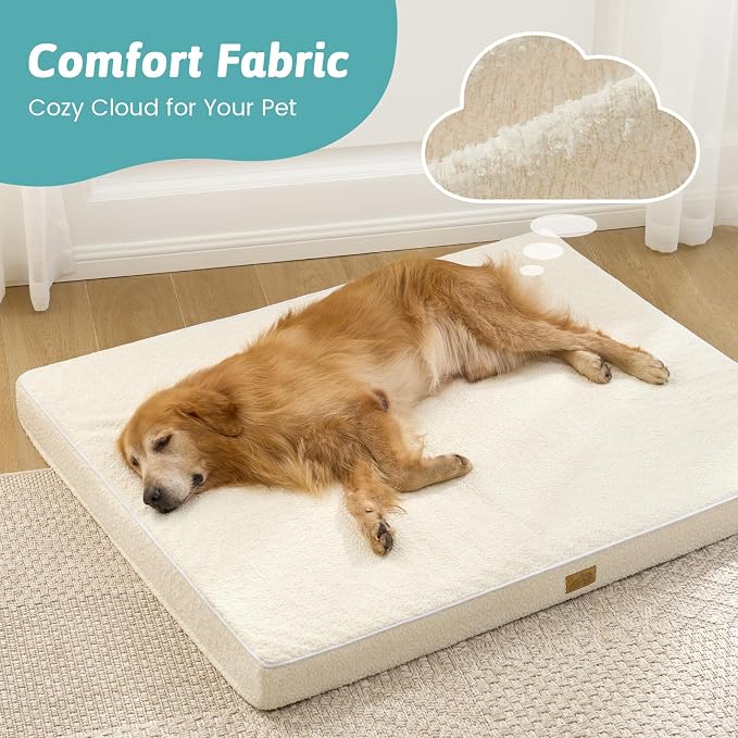 Dog Bed for Extra Large Dogs, Rectangular XL Orthopedic Dog Beds, Foam - Image 3