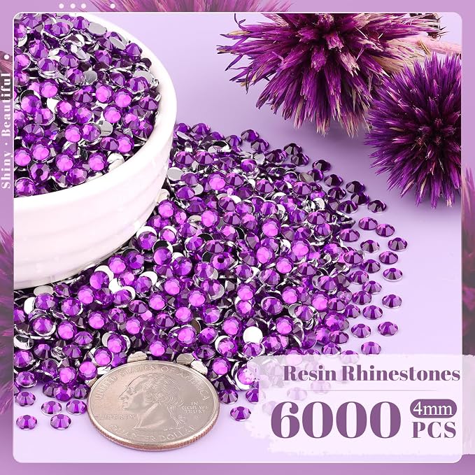 6000PCS 4mm Resin Rhinestones Bulk - Image 2
