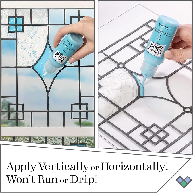 Gallery Glass, Aqua Stained Glass 2 fl oz Brilliant Smooth Finish Paint - Image 4