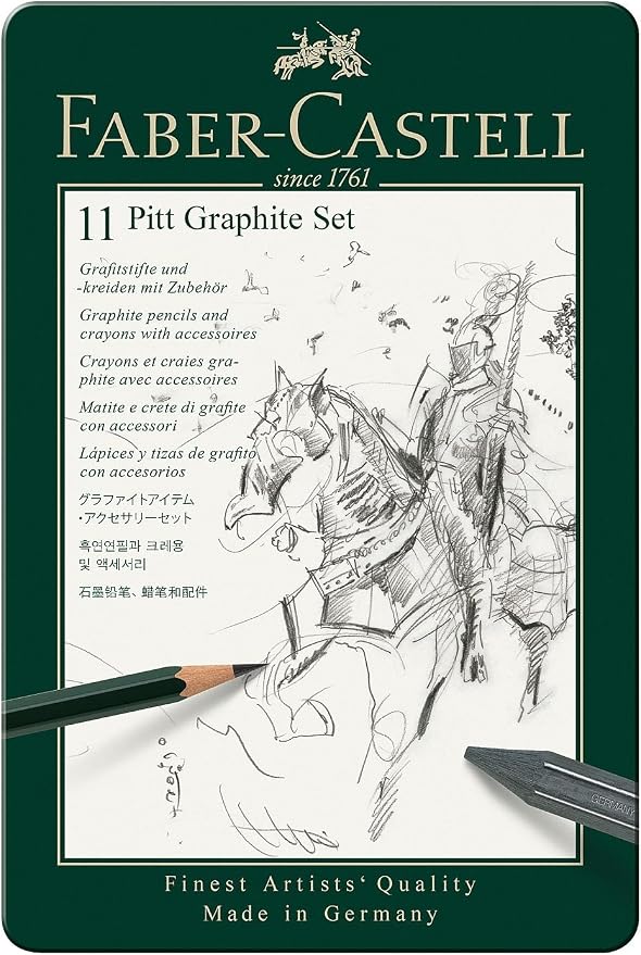 Faber-Castell 11 Piece Pitt Graphite Tin Set by Faber-Castell
