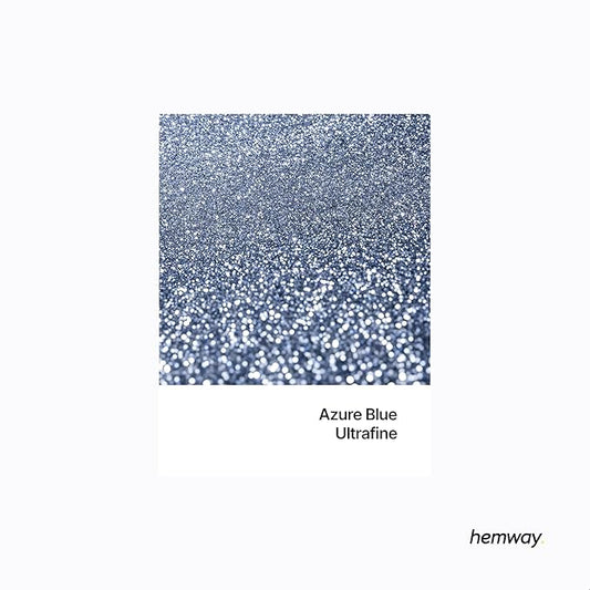 Hemway Polyurethane & Epoxy Glitter Metallic Crystal Flake Additive for Flooring, Jewellery Making, Tumblers and Resin 100g / 3.5oz - Ultrafine (1/128" 0.008" 0.2mm) - Azure Blue