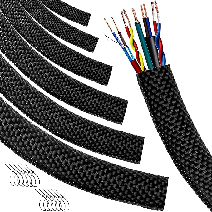 Automotive Wire Loom High Temperature Braided Wraps, Split-Sleeve Heat by MTJSWXSY