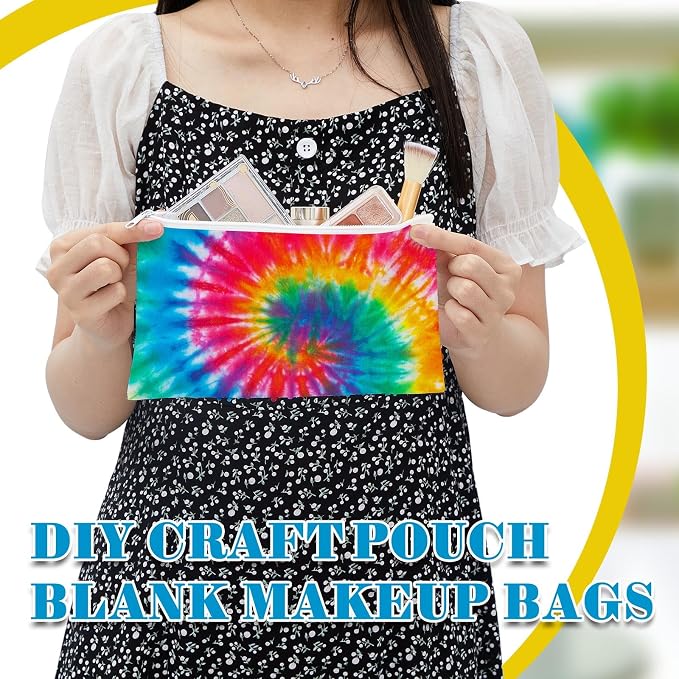 Silkfly 12 Pcs Cotton Bags Set for Tie Dye Kit 3 Style Cotton Tote Drawstring - Image 6