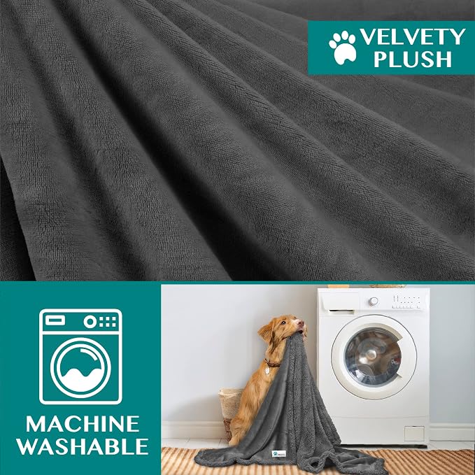 PetAmi Dog Blanket for Bed, XL Pet Blanket Large Dogs, Fleece Furniture Couch - Image 6