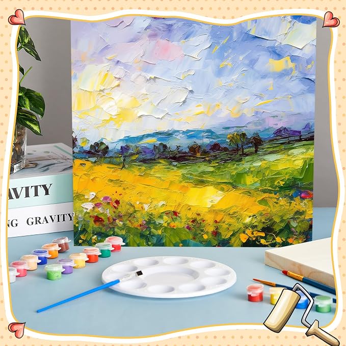 Barydat 1 Pack Wood Canvas Board 12 x 12 Unfinished Wood Canvas Wooden Panel - Image 4