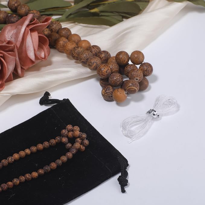 10mm Matte Brown Pictures Jaspers Bead, 15-Inch Matte Round Loose Stone Beads - Image 2