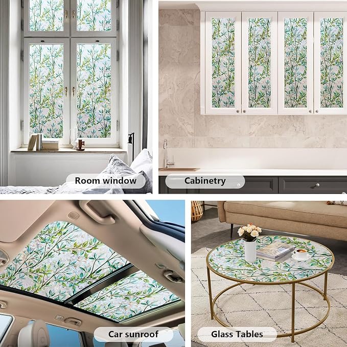 Ranzdn Window Privacy Film, Stained Glass, Static Cling, 23.6" x 78.7" | No - Image 5