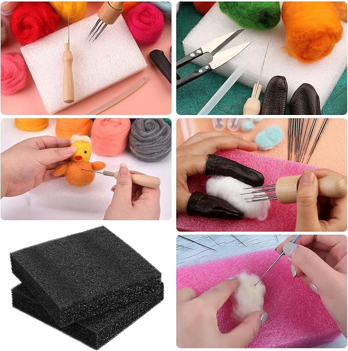 NUOBESTY 6 Pcs Needle Felting Pad Practical Felting Mat Tool - Image 5