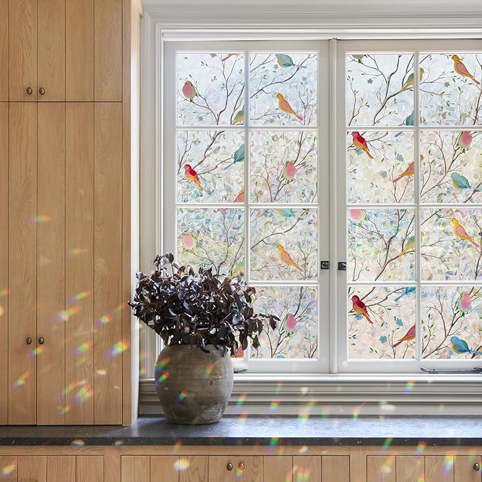Ranzdn Window Privacy Film, Stained Glass, Static Cling, 23.6" x 157.4" | No - Image 5