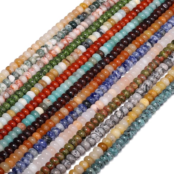 Songxi 5x8mm Natural Red Aventurine Stone Rondelle Beads, Gemstone - Image 8