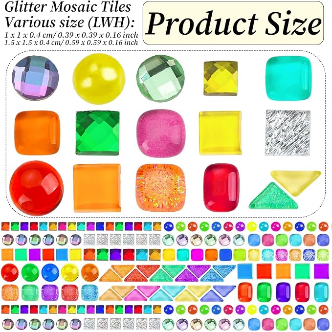 1000 Pcs Colorful Irregular Crystal Mosaic Tiles, 2.2lb Tiny Mosaic Tile DIY - Image 2