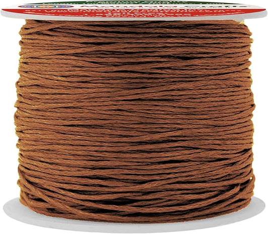 Mandala Crafts 1mm 109 Yards Russet Brown Cotton Waxed Cord for Jewelry Making Bracelet Cord Waxed String - Beading String Thread Jewelry Cords for Necklaces String