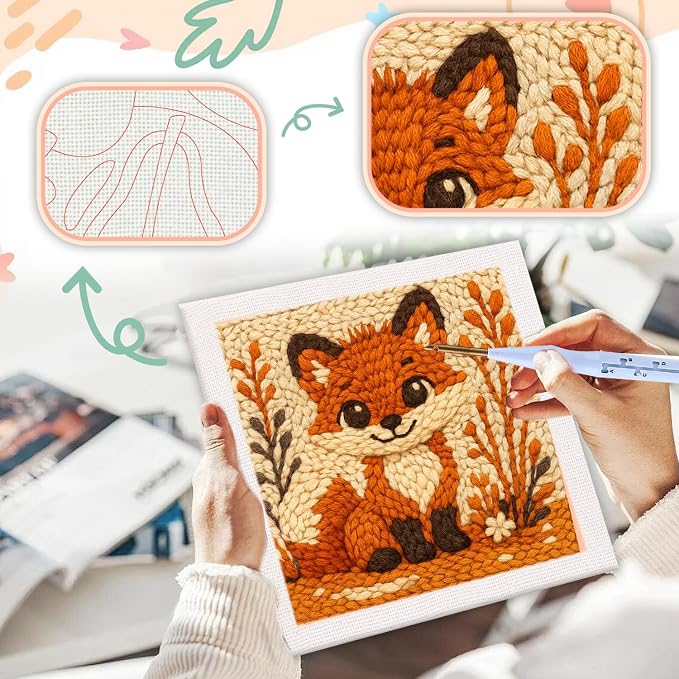 SDOYUNO Punch Needle Kit with Frame - Image 4