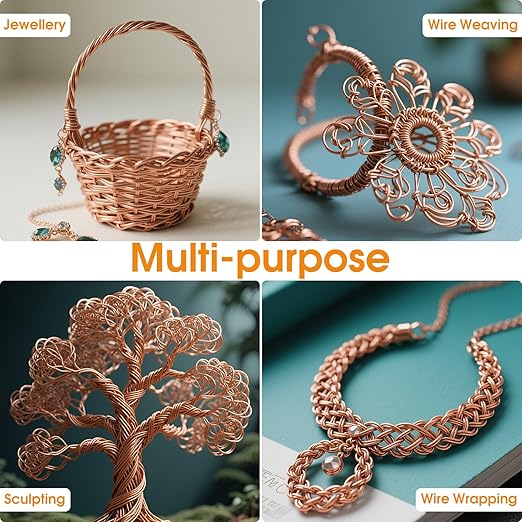 18 Gauge 60 FT 99.9% Pure Soft Copper Wire for Electroculture Gardening, Jewelry Making, Beading, Science Projects (1 PCS)