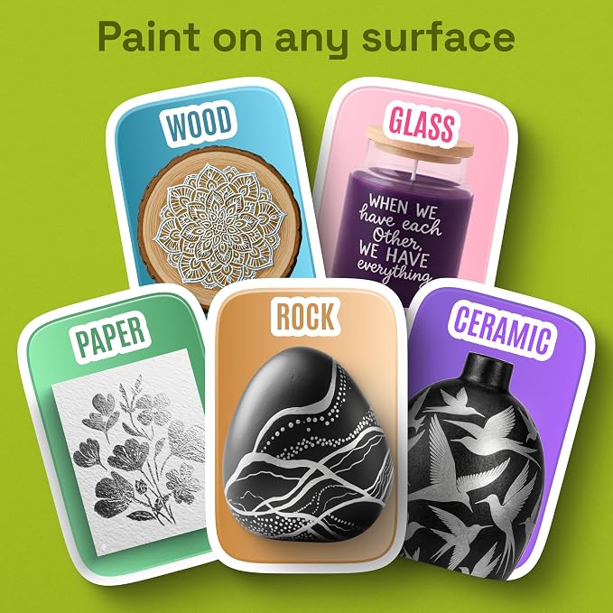 ARTISTRO 5 Silver Paint Pen for Rock, Painting - Image 3