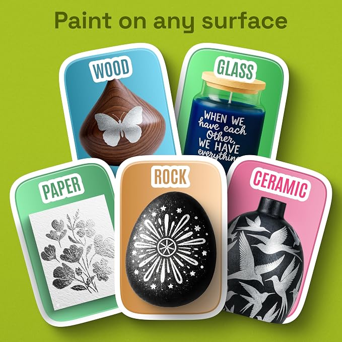 ARTISTRO 12 Silver Acrylic Paint Markers - Image 3