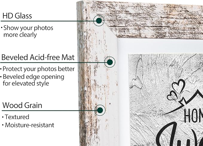 Califortree Rustic White 11x14 Picture Frame - Image 2
