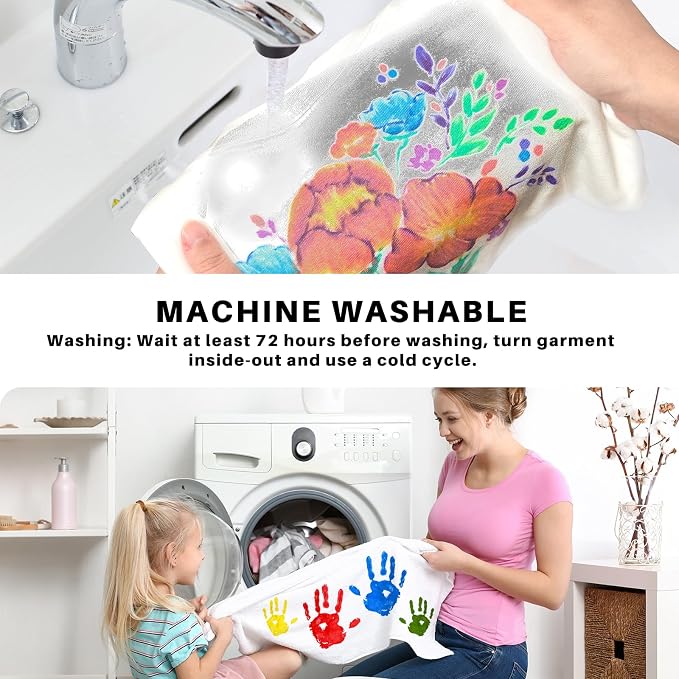 Artecho White Fabric Paint, 250 ml / 8.45 oz Permanent Clothing Paint - Image 4