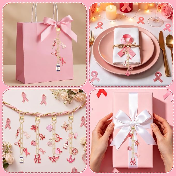 AUGSUN 189Pcs Keychain Making Kit, Charm Jewelry Chain Making Crafts Including - Image 6