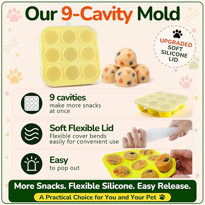 9-Cavity Silicone Freezer Dog Treat Mold - Image 5