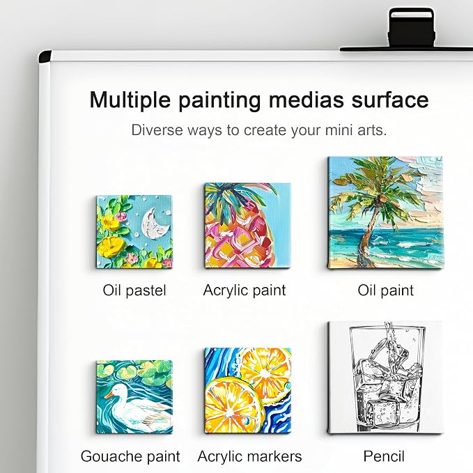AUREUO Mini Magnetic Stretched Canvas 4x4 Inch / 24 Pack - Image 5