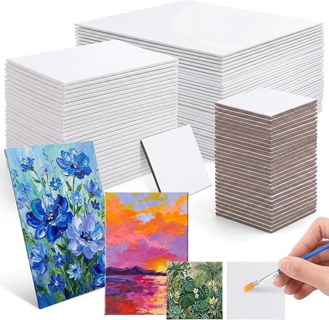 Moinchore 100 Pcs Mini Canvases by Moinchore