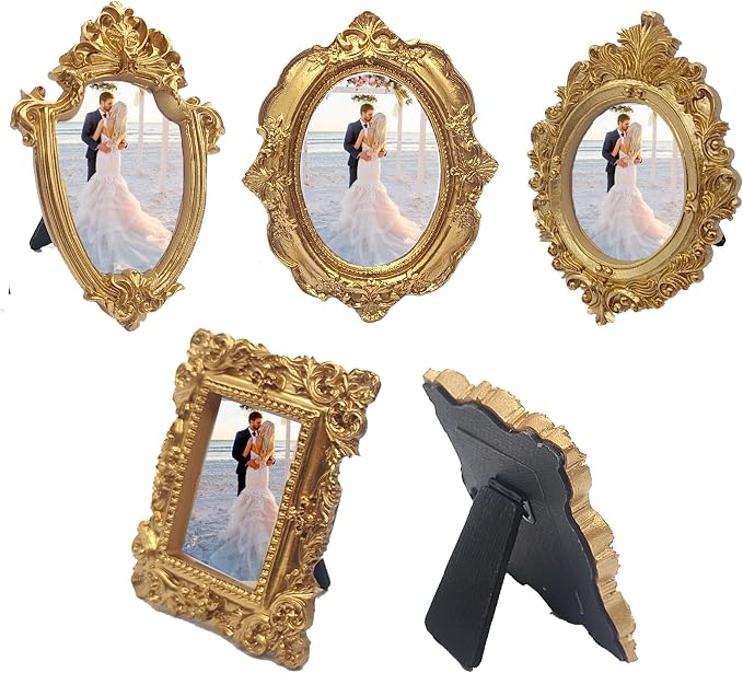 5 Pcs Mini Gold Frames by mozhixue
