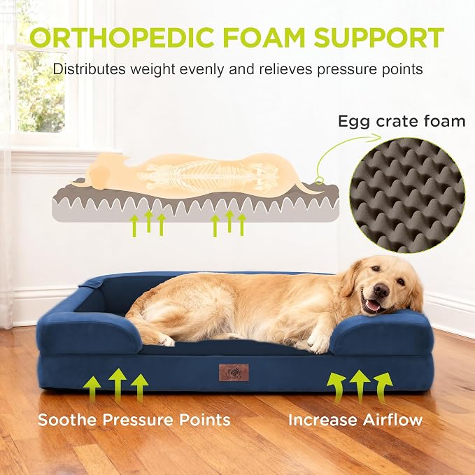Extra Large Dog Bed, Orthopedic XL Washable Bed - Image 2