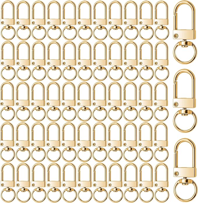KJML DIY Keychain clip 60pcs Swivel Snap Lobster Claw Keychain Clasps Lanyard by KJMLDIY