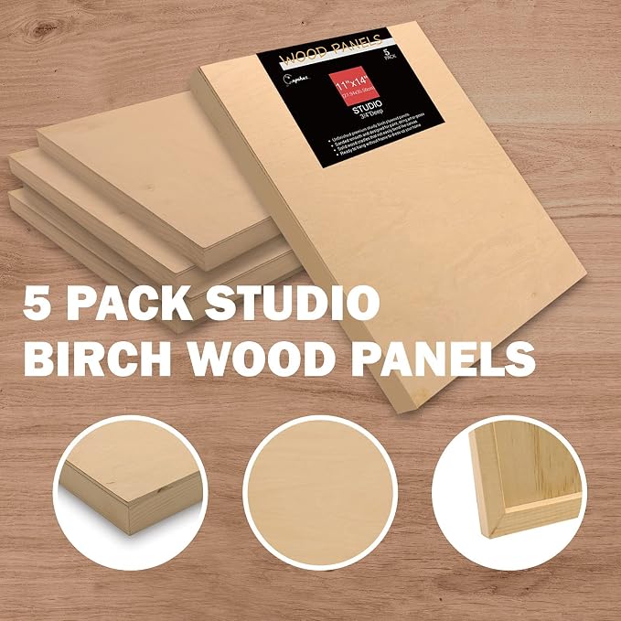 Cupohus Unfinished Birch Wood Boards Canvas - Image 4