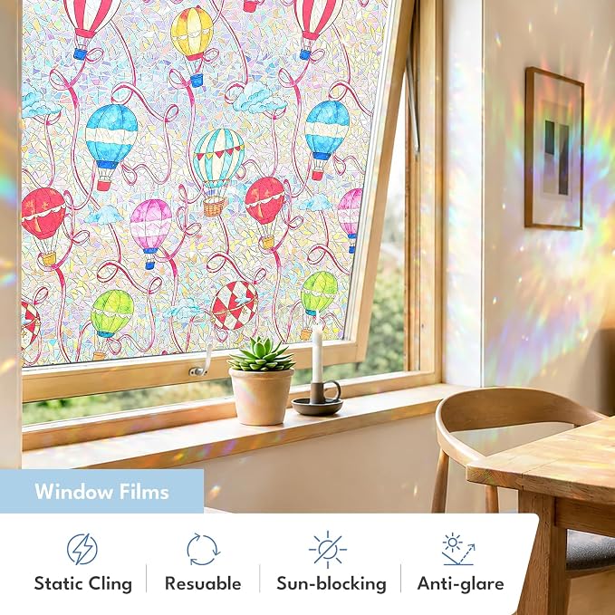 ADD.HERES Window Privacy Film, Stained Glass Decorative Static Cling, Removable - Image 3