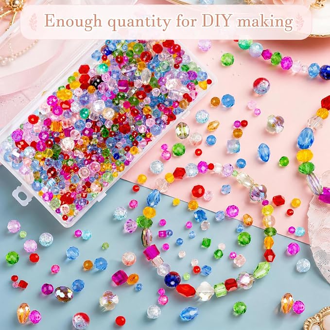 636pcs Glass Beads for Jewelry Making Assorted - Image 7