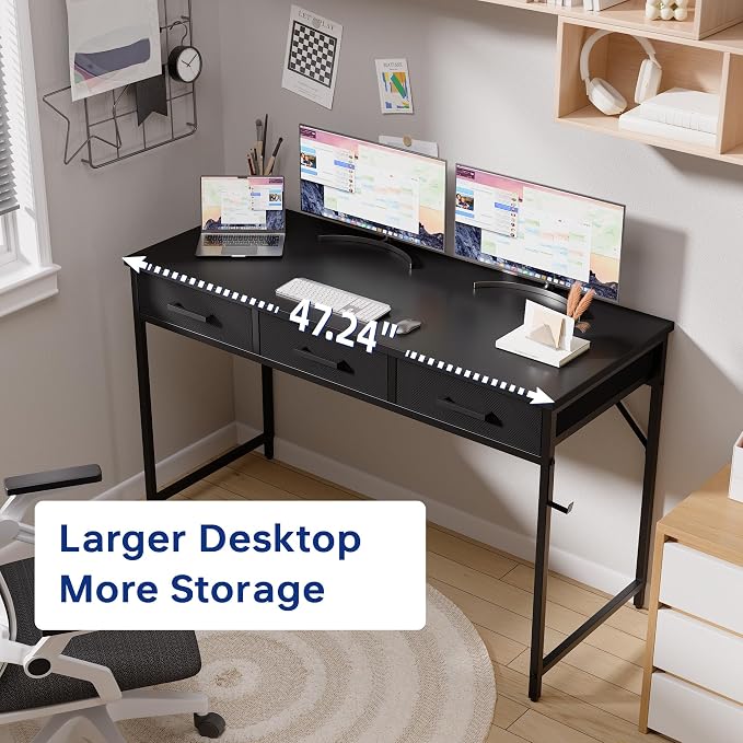 Pamray 47 Inch Small Computer Desk - Image 4
