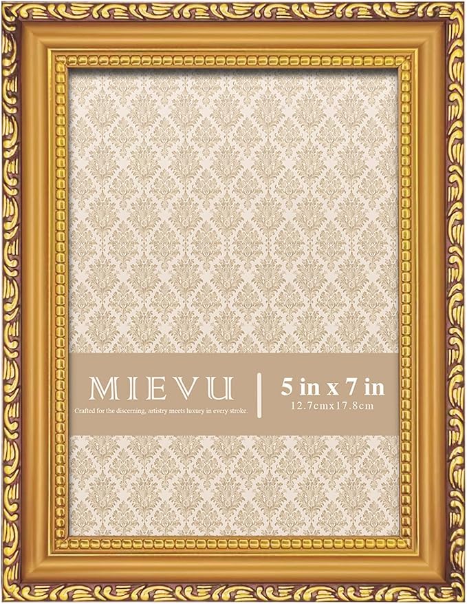 5×7 Picture Frame Gold, Picture Frames by MIEVU