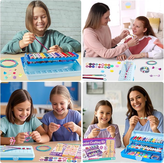 TingingYuli Friendship Bracelet Making Kit, 3-Layer Storage Box, Gift 6-12 | - Image 4