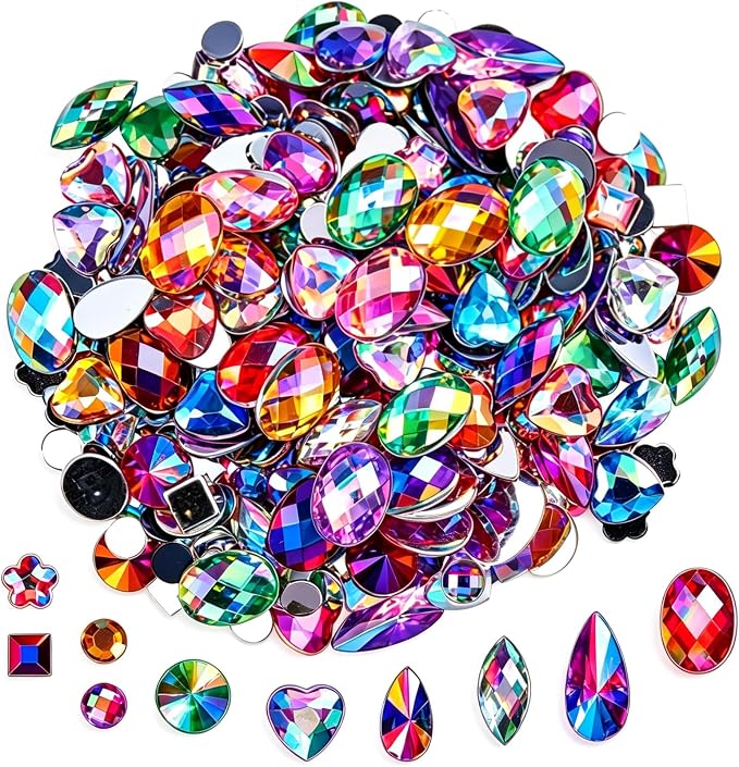 600 Pcs Crystal AB Colorful Jewels Gems by KDCQAH