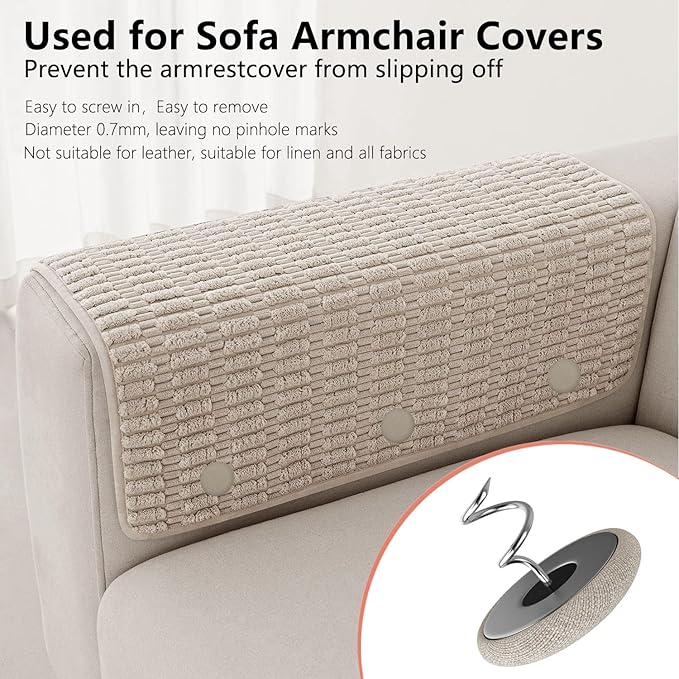 12 Colors Fabric Covered Button Twist Pins Dust Ruffle Pins- for Sofa，Upholstery，Armchair Caddies, Armrest Covers,Bed Skirts, Slipcovers, Headliners (Light Brown, 12)