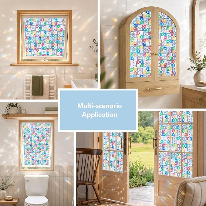 ADD.HERES Window Privacy Film, Stained Glass Decorative Static Cling, Removable - Image 7