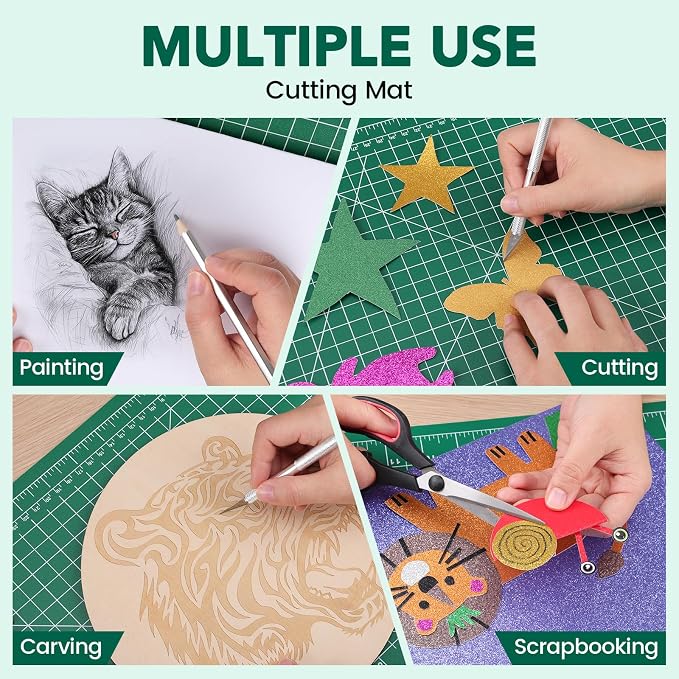 Cutting Mat 12"x18", 10 Pack Double-Sided 5-Ply Self Healing Sewing Cutting Mat - Image 6