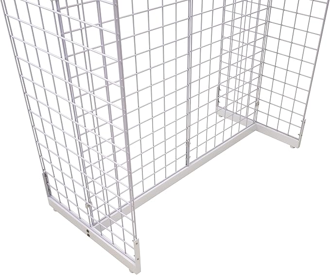 Gridwall Joining Clip Connectors for Grid Panels, Powder-Coated or Chrome Plated Steel (Quantity 20) (20, Chrome)