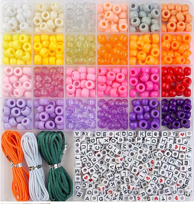Acrylic Pony Beads Jewelry Making Kit – 96 Colors, UV Color Changing & Glow - Image 5