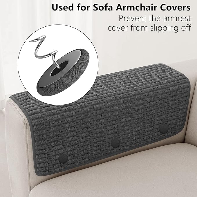 Linen Fabric-Covered Twist Pins - 8 Colors Upholstery Pins & Bed Skirt Pins -Used to Secure Sofa Cushion, Armrest Covers, Furniture & Bed Skir(12, Dark Gray)