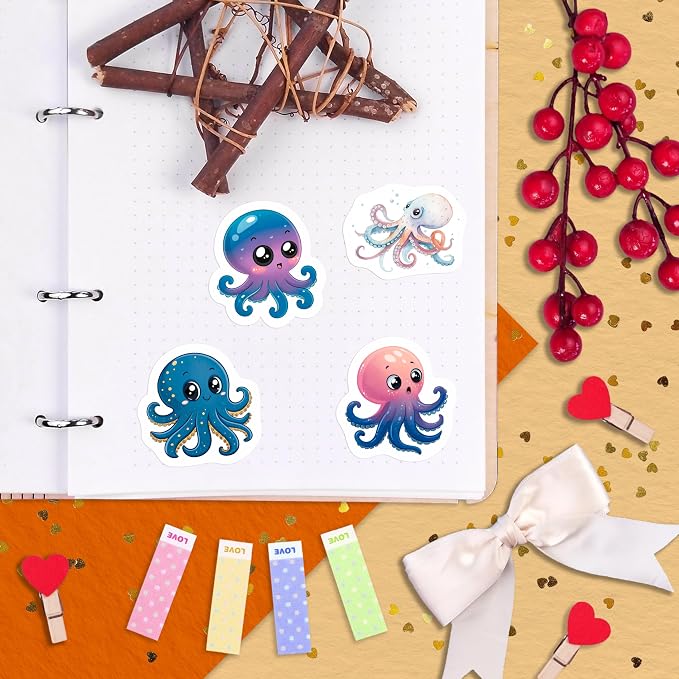 100Pcs Octopus Stickers and Decals Waterproof - Image 6