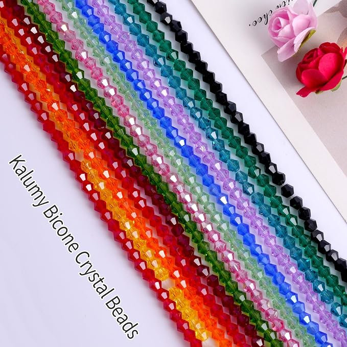 1000PCS Bicone Crystal Beads 4mm Glass Faceted Spacer Beads Bulk - Image 4