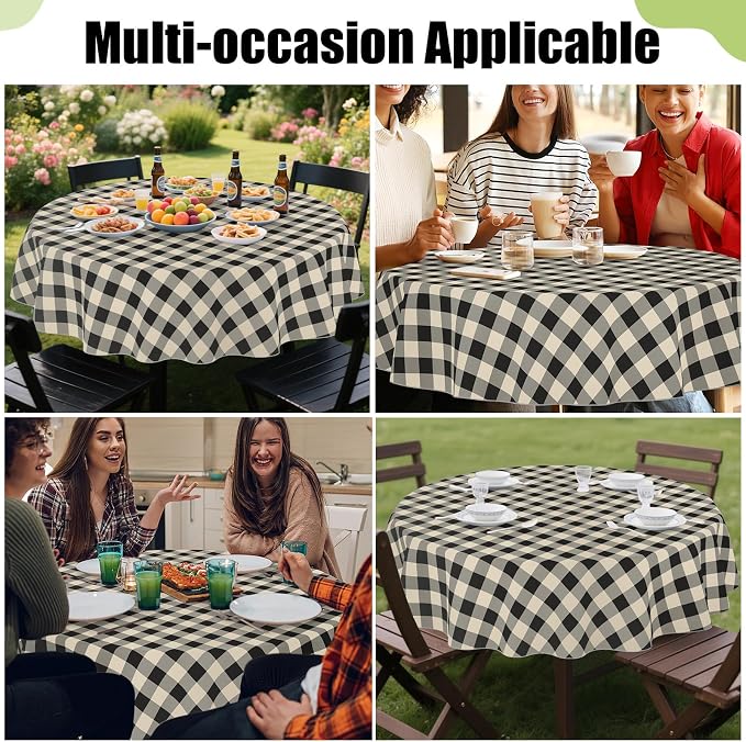 Smiry Oval Table Cloth, Waterproof Vinyl Tablecloth - Image 6