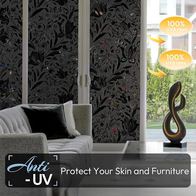 rabbitgoo Total Blackout Window Film, 35.4" x 78.7" | Sun Blocking Light Blocker - Image 3